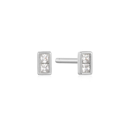 Silver Glam Mini Stud Earrings